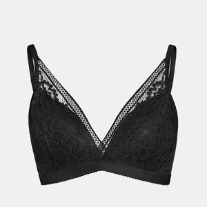 Medium Knix Black Lace V Neck Bralette